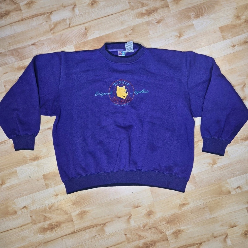 Vintage Winnie the Pooh Boxy Crewneck Unisex Adult Size 1X Purple 90s